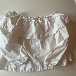 Wilfred 100% cotton white off the shoulder top. Medium.